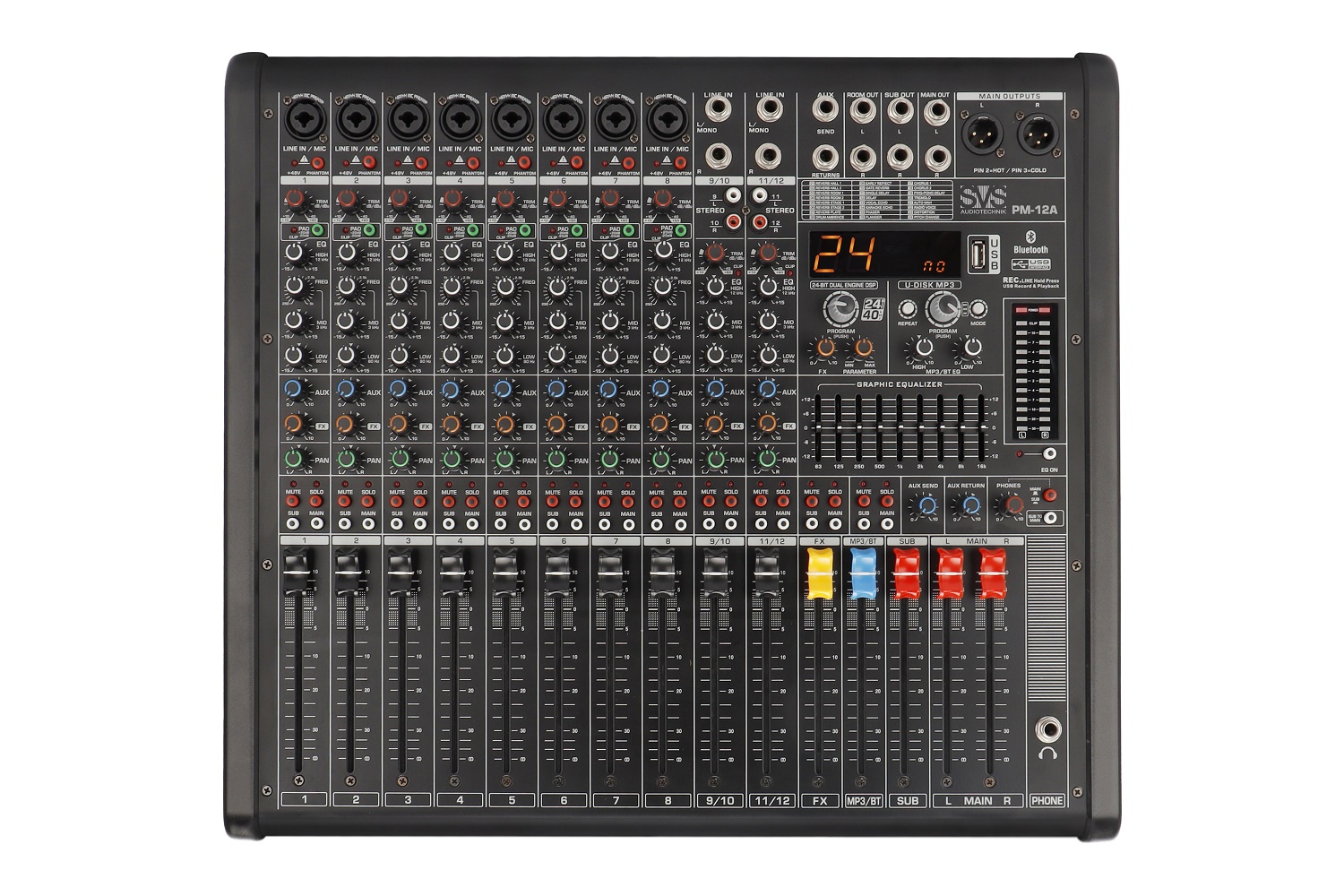 SVS Audiotechnik mixers PM-12A Активный аналоговый микшерный пульт, 12-канальный в Горно-Алтайске